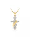 Messiah Cross Yellow Gold Diamond Pendant