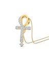 The Faith Cross Yellow Gold Diamond Studded Pendant