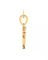 Virgo Zodiac Yellow Gold Diamond Pendant