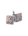 Floral Pattern Brass Cufflinks