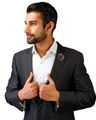 Rhodium -Plated Floral Lapel