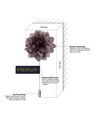 Rhodium -Plated Floral Lapel