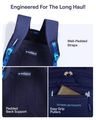 Unisex College Backpack with Rain Cover- 37 L
