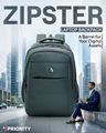Unisex Laptop Backpack with Rain Cover- 30 L - Grey