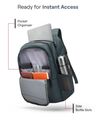Unisex Laptop Backpack with Rain Cover- 30 L - Grey