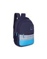 Unisex Printed College Backpack with Raincover - 38L - Navy Blue