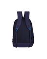 Unisex Printed College Backpack with Raincover - 38L - Navy Blue