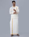Men Cotton Dhoti Set