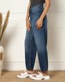 Shein Ankle Length Fly With Button Closure Mid Wash Jeans