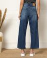 Shein Ankle Length Fly With Button Closure Mid Wash Jeans