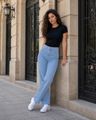 Shein Ankle Length Fly With Button Closure Stone Wash Jeans