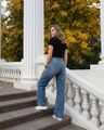 Shein Full Length Fly With Button Closure Mid Wash Jeans