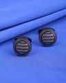 Shein Men Greek Key Pattern Striped Slip on Cufflinks