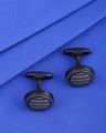 Shein Men Greek Key Pattern Striped Slip on Cufflinks