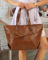 Shein Women Adjustable Belt Strap Detail Tote Bag