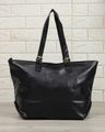 Shein Women Adjustable Belt Strap Detail Tote Bag - Black