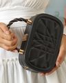 Shein Women Clasp Closure Minaudiere Bag with Strap