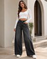 Shein Women Full Length Dart Detail Mid Wash Jeans