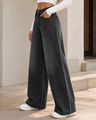 Shein Women Full Length Dart Detail Mid Wash Jeans