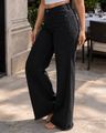 Shein Women Full Length Frayed Hem Clean Wash Jeans