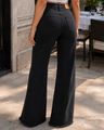 Shein Women Full Length Frayed Hem Clean Wash Jeans
