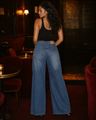 Shein Women Full Length Mid Wash Distressed Jeans