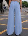 Shein Women Full Length Raw Hem Light Wash Jeans