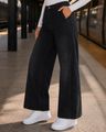 Shein Women Full Length Raw Hem Panelled Mid Wash Jeans - Black