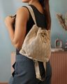 Shein Women Geometric Print Drawstring Everyday Backpack
