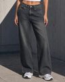 Shein Women Graphic Embroidered Detail Mid Wash Jeans