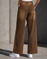 Shein Women Graphic Embroidered Detail Mid Wash Jeans - Dark Brown
