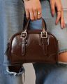 Shein Women Single Zip Buckle Detail Sling Bag With Pocket