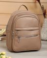 Shein Women Zip Closure Textured Everyday Backpacks - Beige