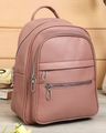 Shein Women Zip Closure Textured Everyday Backpacks - Nude