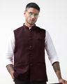 Men Mandarin-Collar Regular Fit Nehru Jacket