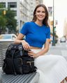 Women Backpack with Adjustable Straps - Black