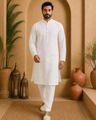 Men 2-Piece Mandarin-Collar Kurta & Pyjamas Set