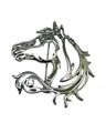 Men Horse Riding Metal Lapel Pin