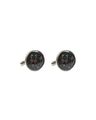 Floral Pattern Circular Cufflinks