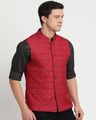 Men Printed Slim Fit Nehru Jacket