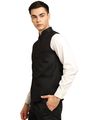 Men Regular Fit Nehru Jacket - Black