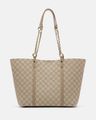 Kylie Tote Handbag with Monogram Print