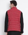 Printed Nehru Jacket with Welt Pockets