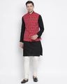 Printed Nehru Jacket with Welt Pockets
