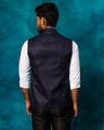 Sleeveless Nehru Jacket with Mandarin Neck