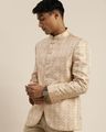 Woven Jodhpuri Jacket with Welt Pocket