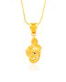 Men Yellow Gold Gajanana Pendant