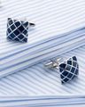 Set of 2 Checked Cufflinks