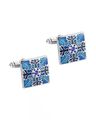 Stainless Steel Silver-Plated Cufflinks