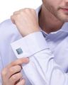 Stainless Steel Silver-Plated Cufflinks